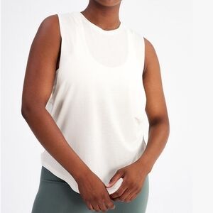 Girlfriend Collective White High Neck Cupro Tank Top
